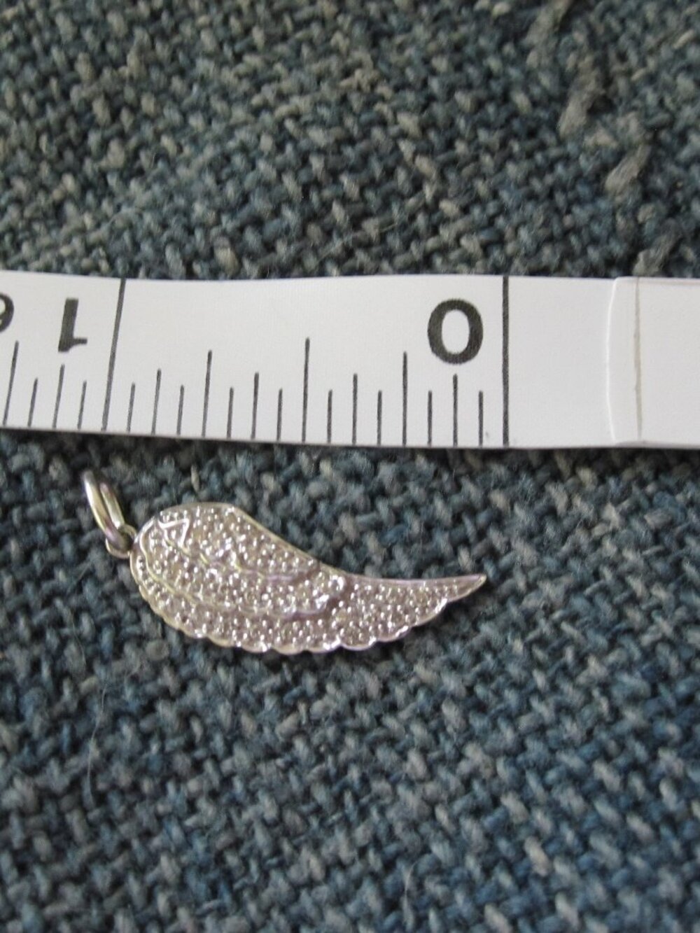 Sydney Evan 14k White Gold Pavé Diamond Angel Wing Pendant Charm
